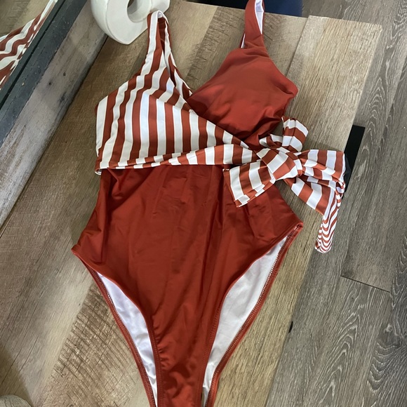 Cross Wrap One Piece Swimsuit - Picture 1 of 4